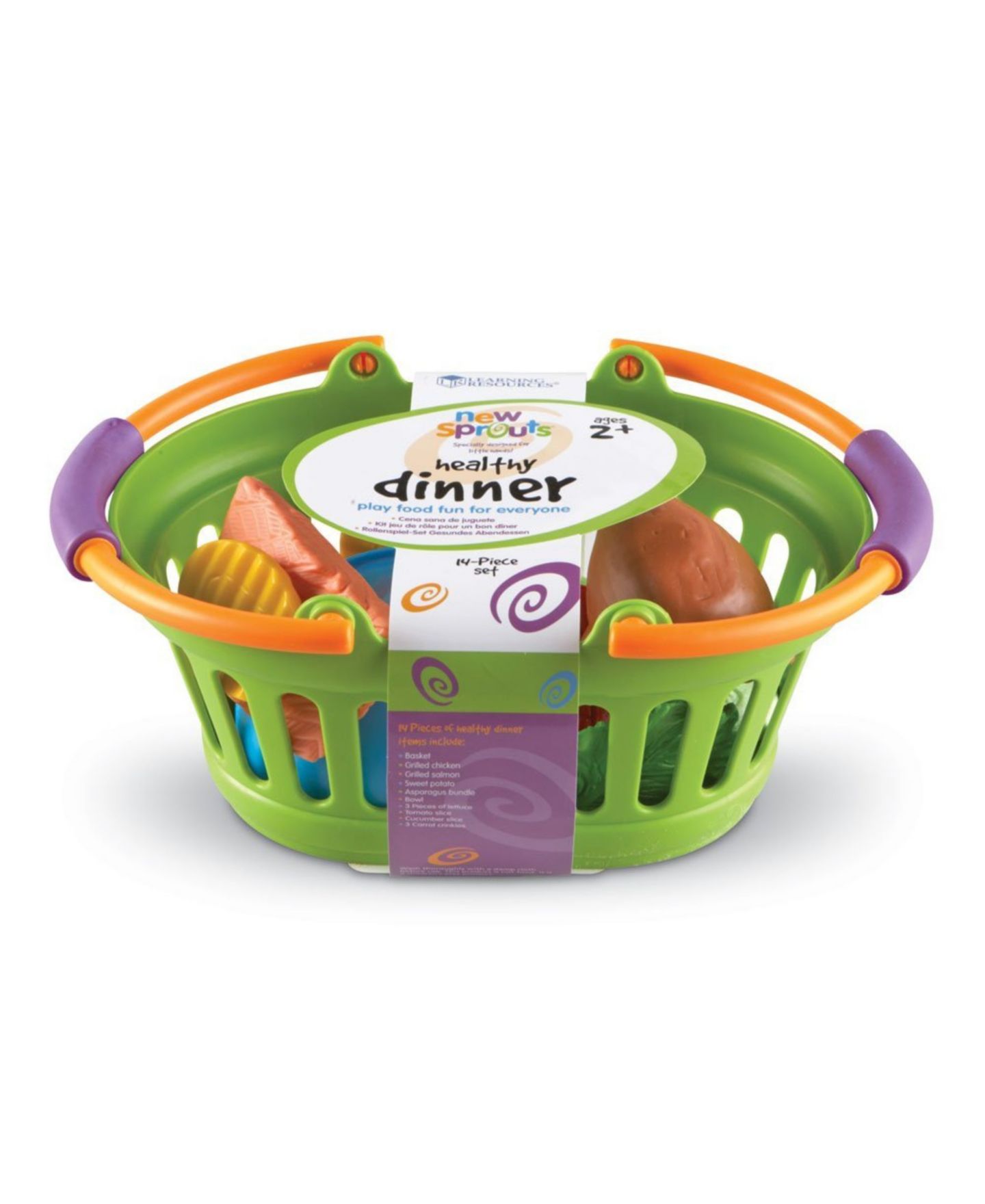 Детский игровой набор Areyougame New Sprouts Healthy Dinner Soft-Edge 14-Piece Playset, Ages 2+ — фото 6