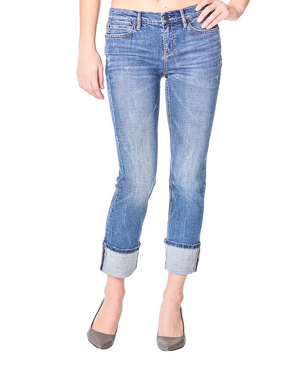 ZCO Nicole Miller New York Tribeca Mid-Rise Ankle Straight Jeans with ...