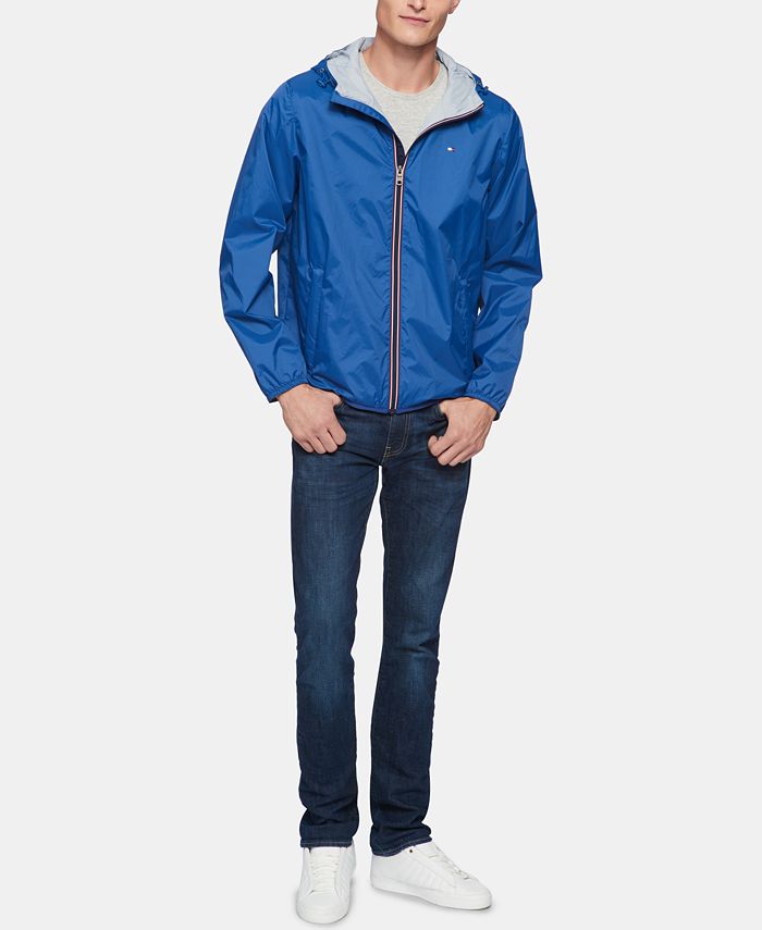 Tommy Hilfiger Men's ZipFront Hooded Windbreaker & Reviews Coats