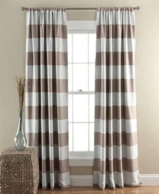 Lush Décor Stripe 52" X 84" Blackout Curtain Set - Macy's