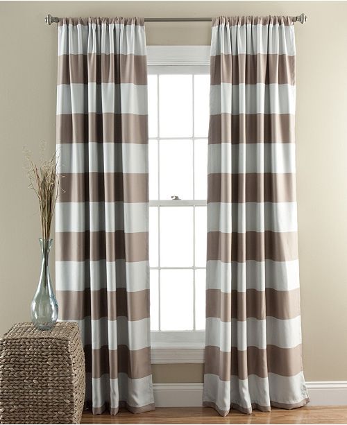 Lush Decor Stripe 52 X 84 Blackout Curtain Set Reviews