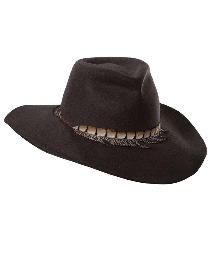 Scala Wool Felt Safari Hat with Feather - Macy's