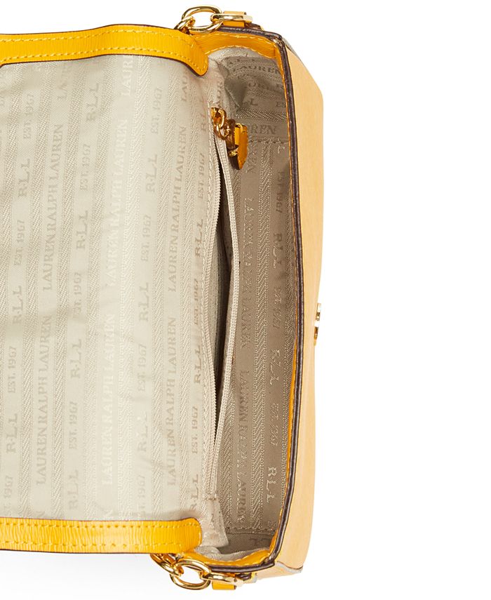 Lauren Ralph Lauren Bennington Saffiano Leather Flap Crossbody Macy's