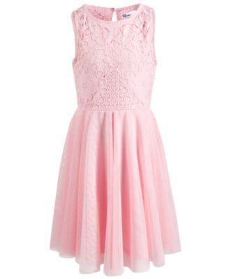 macy's pink lace dress
