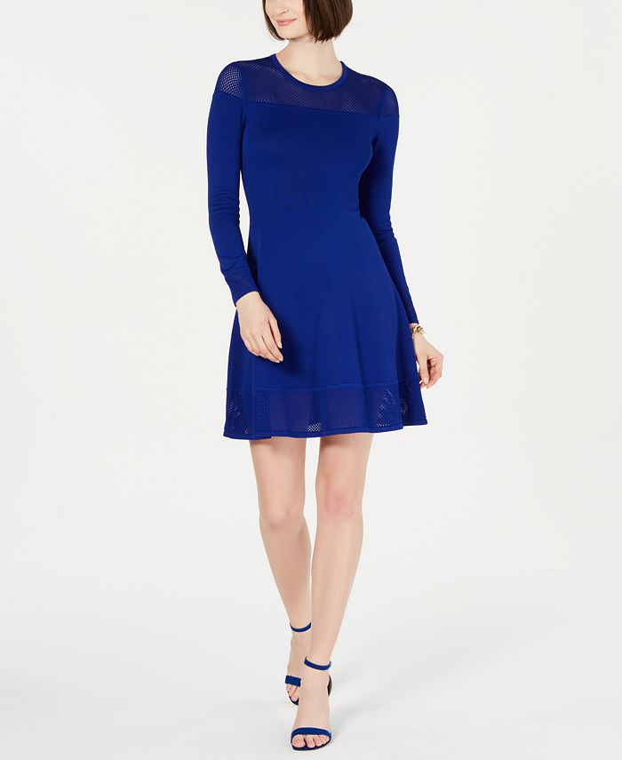 Calvin Klein Women's Mesh-Trim Sheath Dress - Macy's