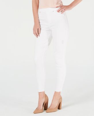Abe nedbryder Forfatter SPANX White Distressed Skinny Jeans - Macy's