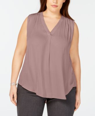 macys plus size dressy tops