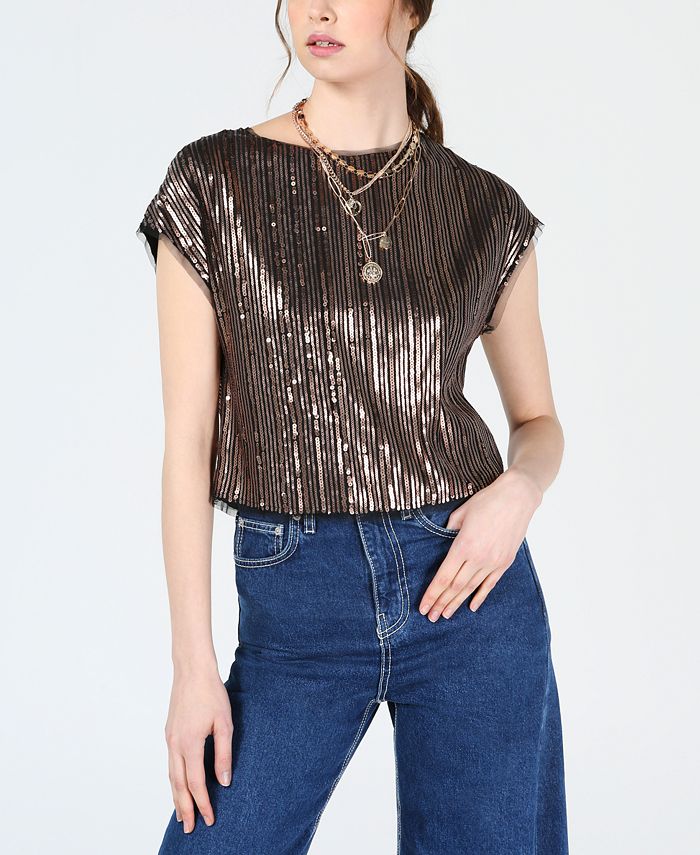 macy's sequin tops