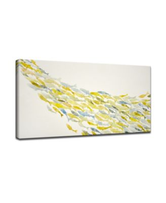 'Yellow Wave' Canvas Wall Art, 24x48"