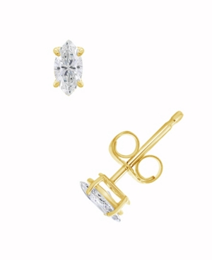 image of Certified Marquise Diamond Stud Earrings (1/2 ct. t.w.) in 14k White Gold or Yellow Gold