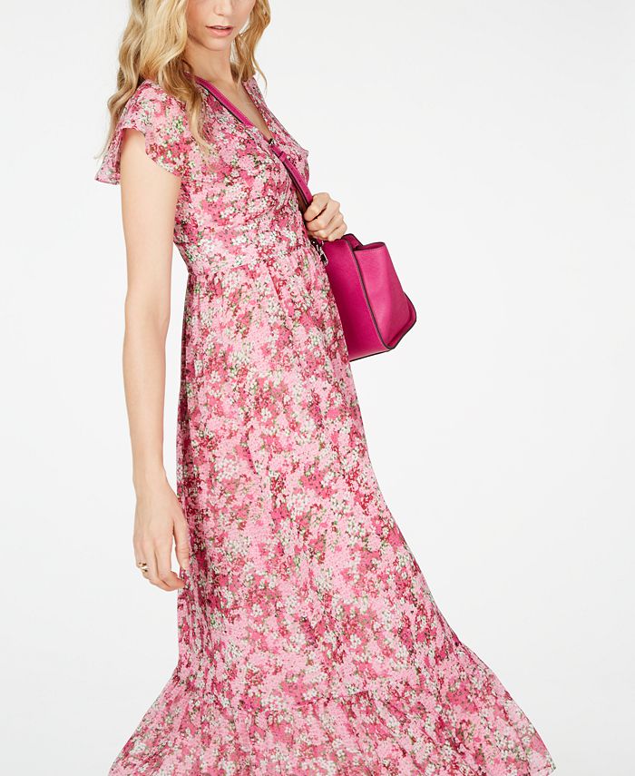 Michael Kors Enchanted Blooms Midi Dress, Regular & Petite Sizes ...