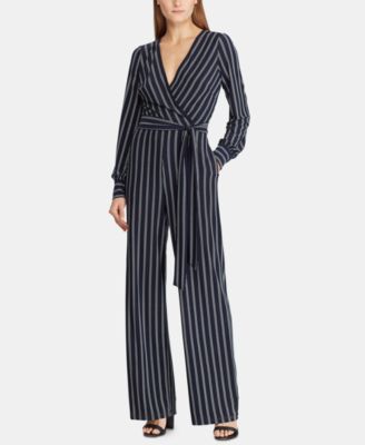 Macys striped jumpsuit on sale