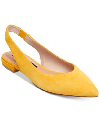 yellow slingback flats