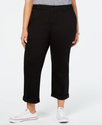 Dickies - Trendy Plus Size Rolled-Hem Cropped Pants