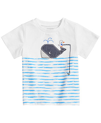 First Impressions Baby Boys Whale Graphic T-Shirt, Created for Macy's ...