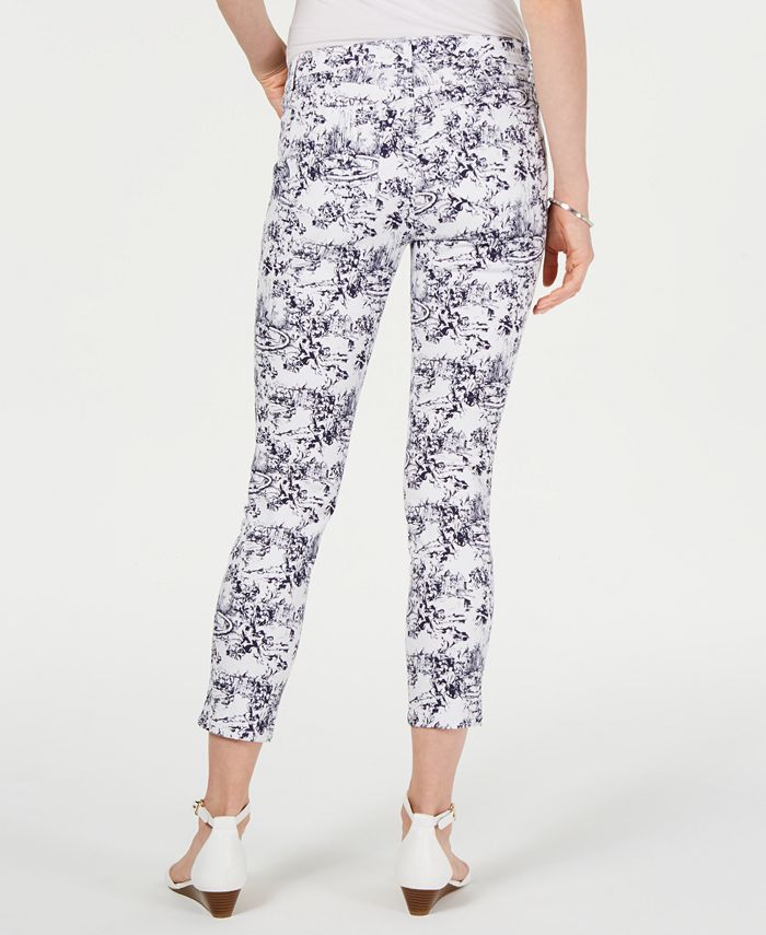 Charter Club Petite Garden-Print Cropped Jeans, Created for Macy's - Macy's