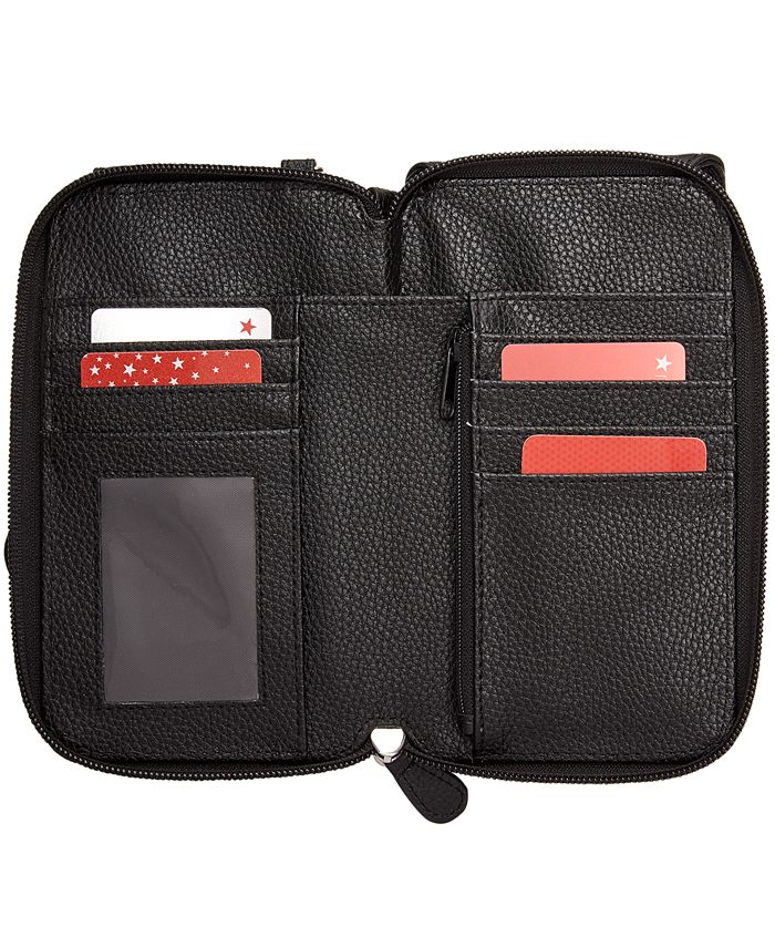 Giani Bernini Softy Leather Tech Crossbody Wallet, Created for Macy's Macy's