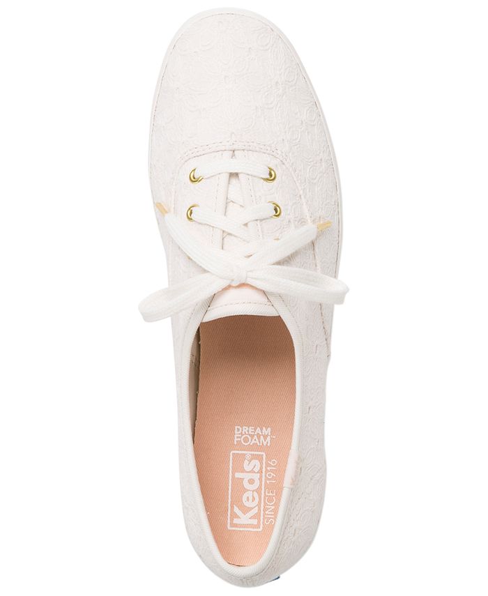 Keds Women's Champion Eyelet Lace-Up Sneakers - Macy's