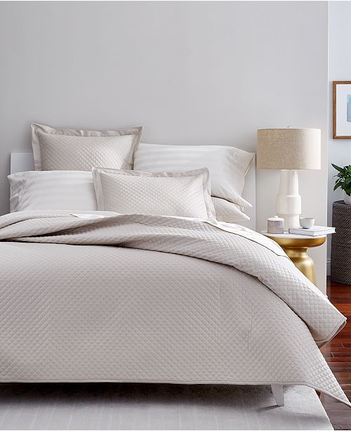 Charter Club Cotton 3Pc Quilted King Coverlet, Created for Macy's