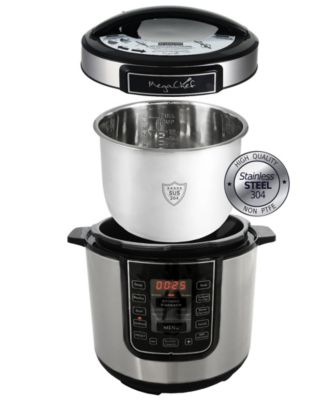 MegaChef 6 Quart Digital Pressure Cooker with 14 Pre-set Multi Function Features