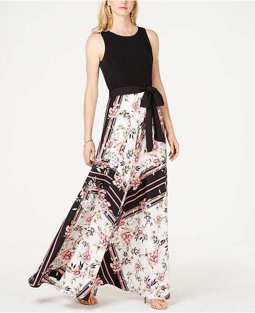 Inc Knit Top Floral Skirt Maxi Dress Created For Macy S