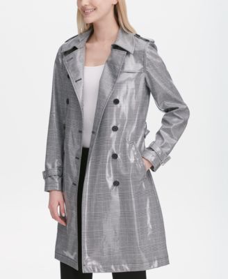 calvin klein plaid coat