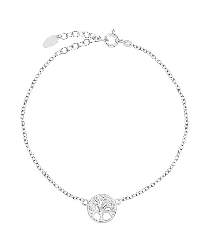 Sutton by Rhona Sutton Bodifine Sterling Silver Family Tree Anklet - Macy's