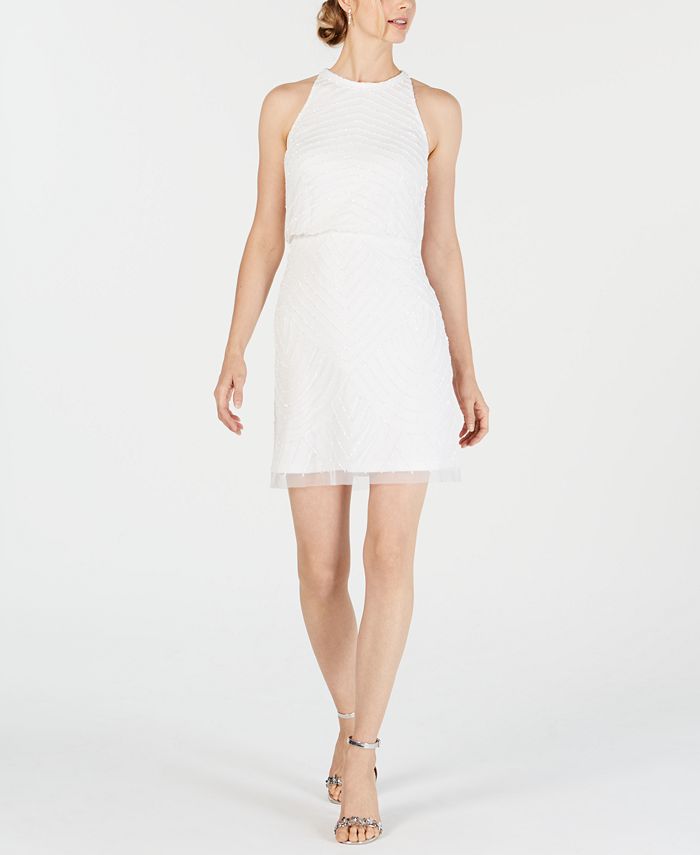 Adrianna Papell Embellished Blouson Sheath Dress & Reviews - Dresses ...