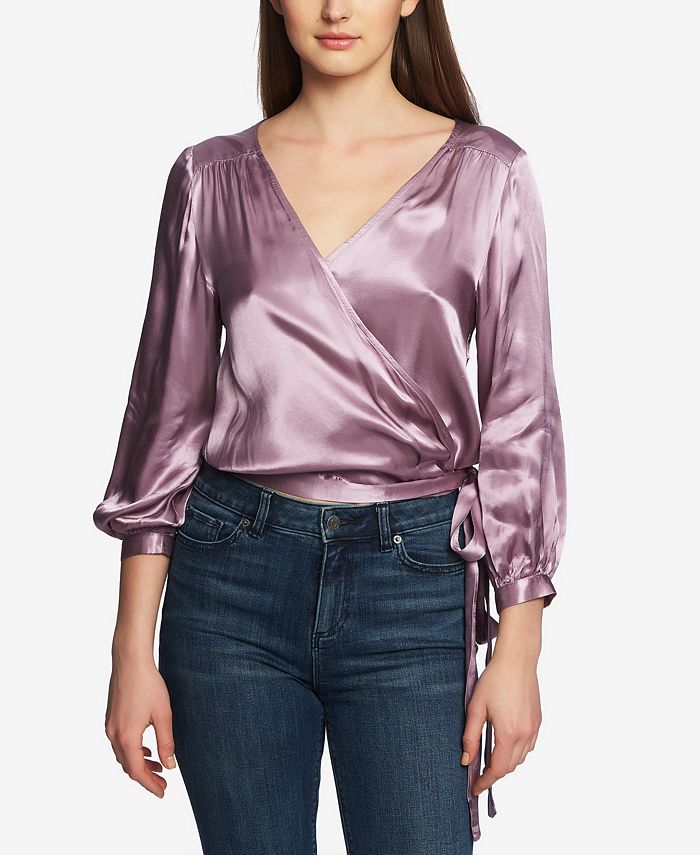 1.STATE Cropped Wrap Top - Macy's