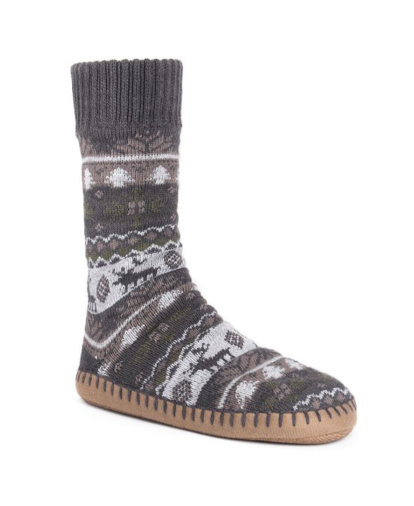muk luks men's slipper socks