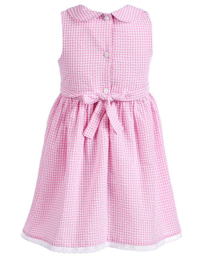Good Lad Toddler Girls Smocked Gingham Seersucker Bunny Dress - Macy's
