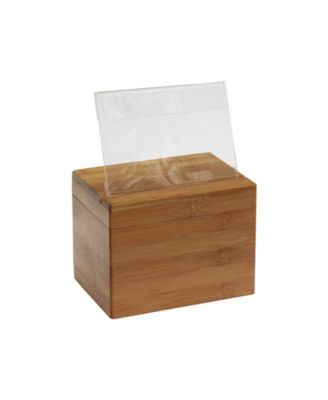 Bamboo Recipe Box with Divider