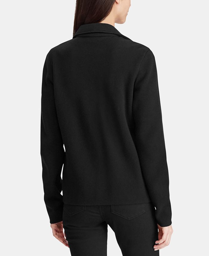 Lauren Ralph Lauren Stretch-Velvet Moto Jacket Cotton, Size 16 NEW Retail $295 main image 1