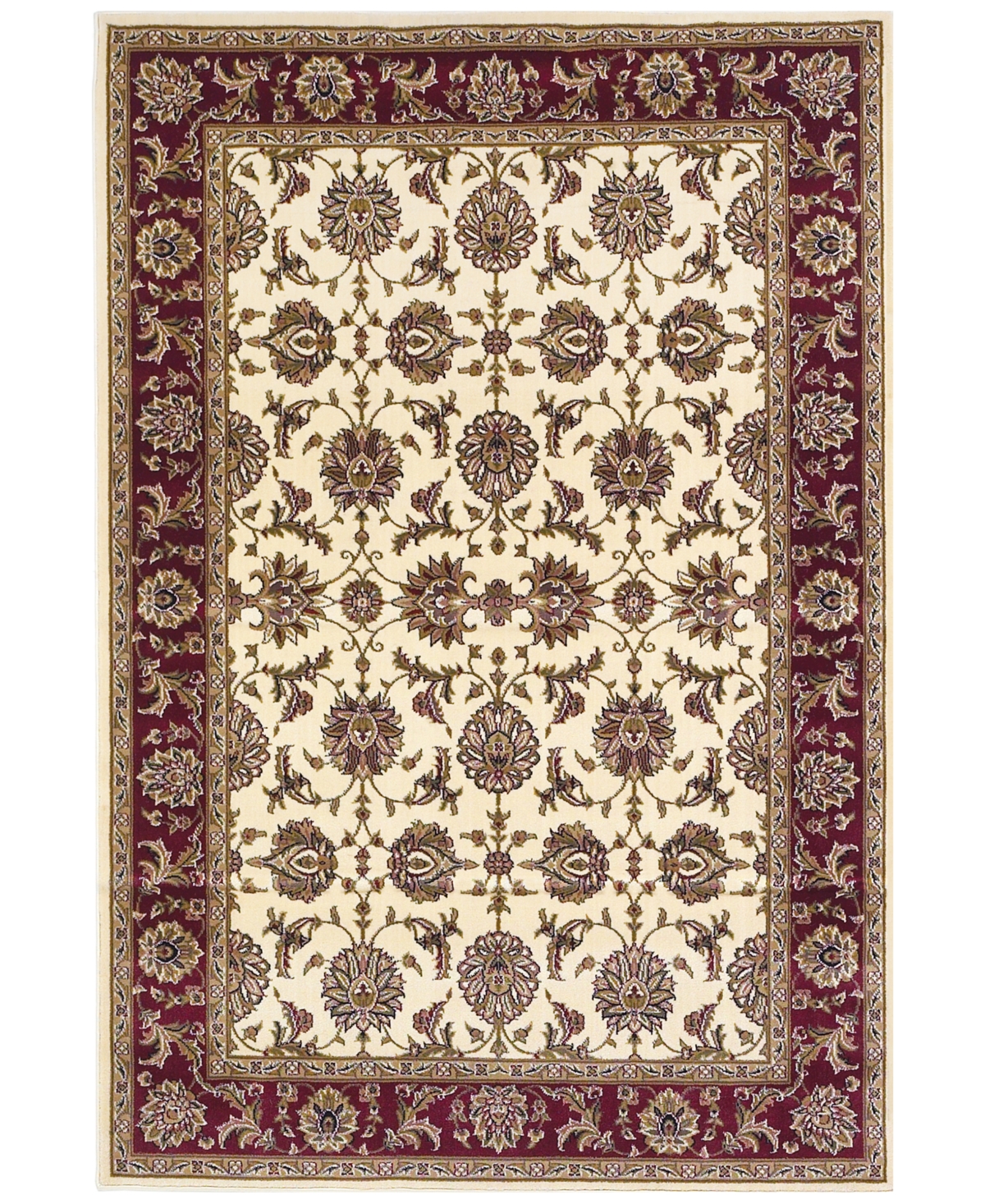 Kas Cambridge Han 7'7" Round Area Rug In Ivory,red