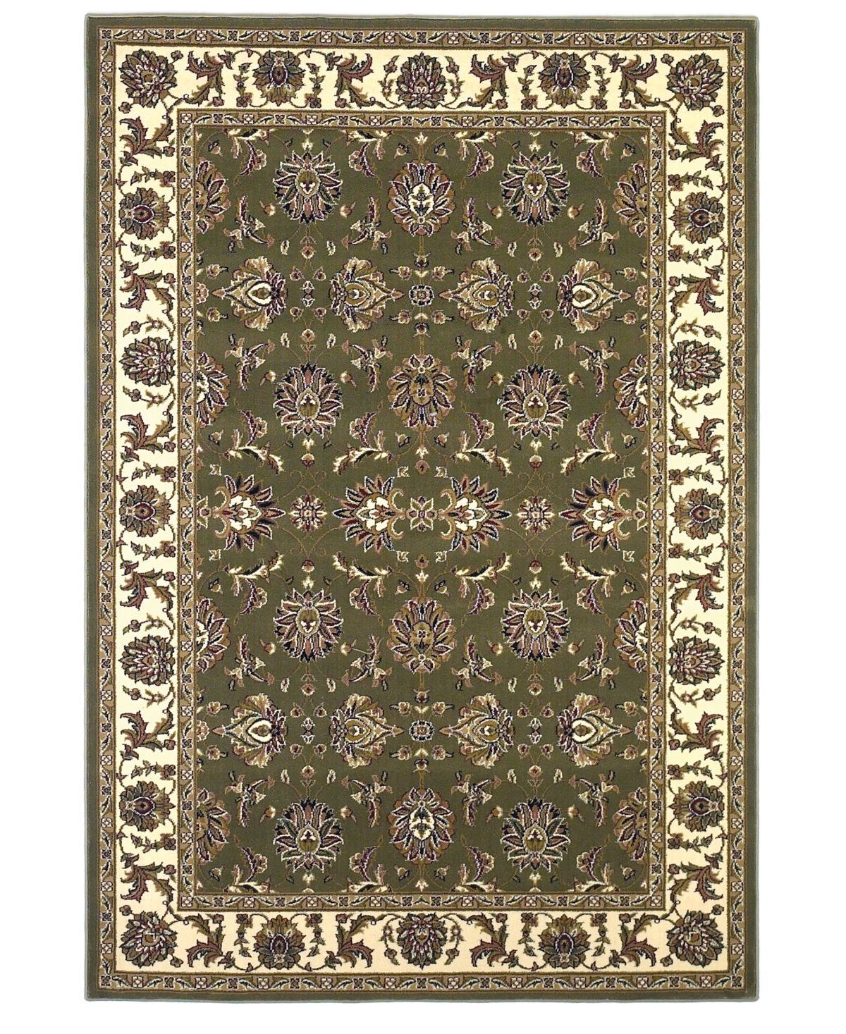 Kas Cambridge Han 7'7" Round Area Rug In Green,ivory