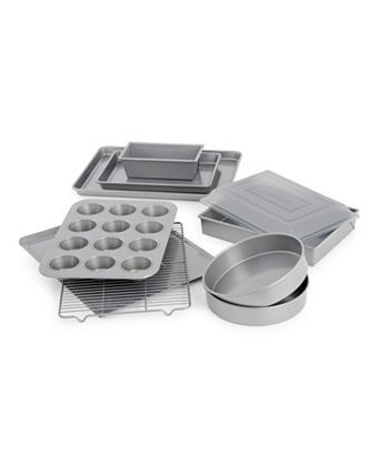  Calphalon Nonstick Bakeware Set, 10-Piece, Silver & Baking  Sheets, Nonstick Baking Pans Set for Cookies and Cakes, 12 x 17 in, Set of  2, Silver: Home & Kitchen
