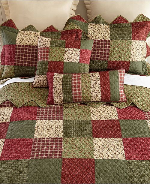 American Heritage Textiles Garden Patch 3 Piece Cotton Quilt Set Full