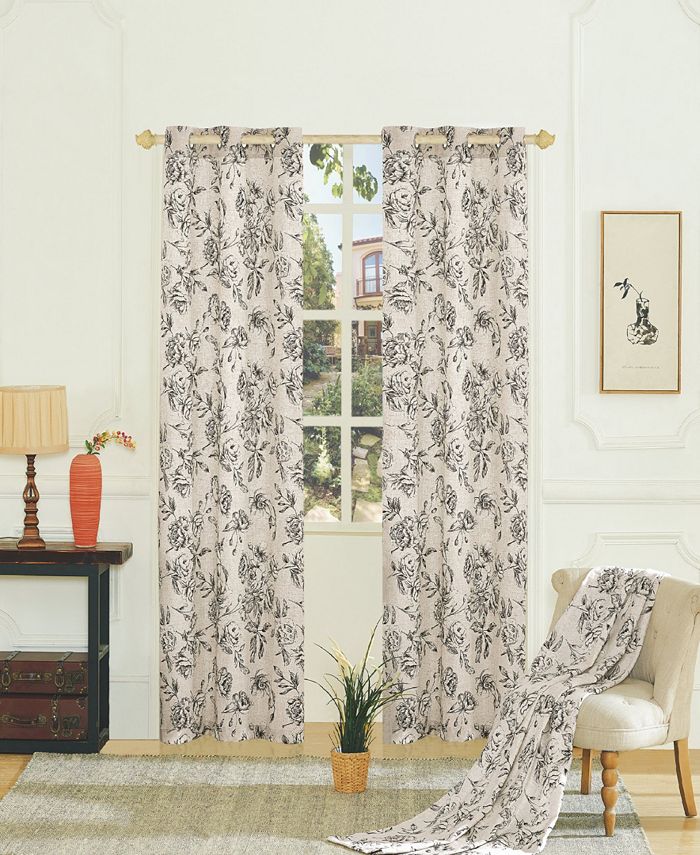 United Curtain Co Inc Fiona 74" X 108" Panel Pair Macy's