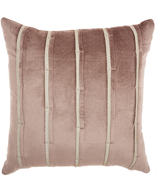 Nourison Inspire Me Home Decor Pleated Stripes Nude Throw Pillow