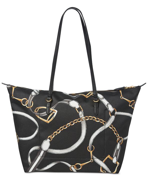 Lauren Ralph Lauren Chadwick Printed Nylon Tote & Reviews - Handbags ...