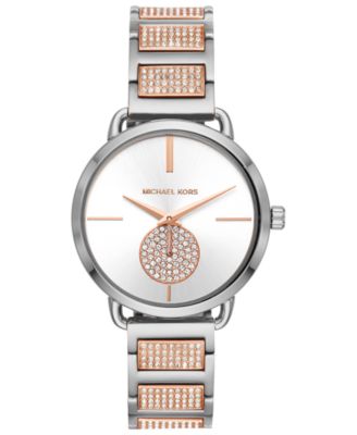 michael kors women's portia stainless steel bracelet watch 36mm