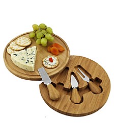 Feta Bamboo Cheese Board Set with 3 Tools