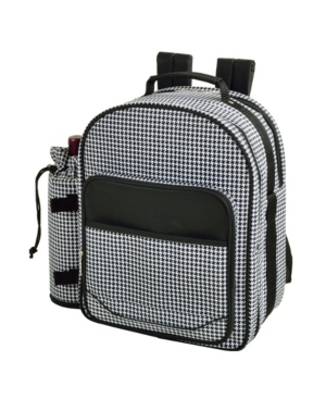 Picnic At Ascot Deluxe 2 Person Picnic Backpack Cooler With Insulated Wine Pouch In White