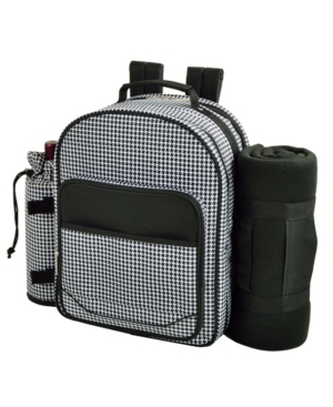 Picnic At Ascot Deluxe 2 Person Picnic Backpack Cooler With Insulated Wine Pouch In White
