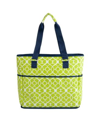 Large Insulated Six Pocket Travel Bag-Zip Top - Leak Proof Lining