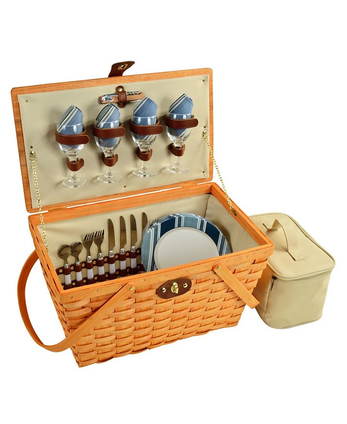 Picnic At Ascot Settler Traditional American Style Picnic Basket