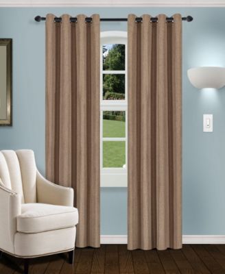 Linen Room Darkening Grommet 2-Panel Curtain Set