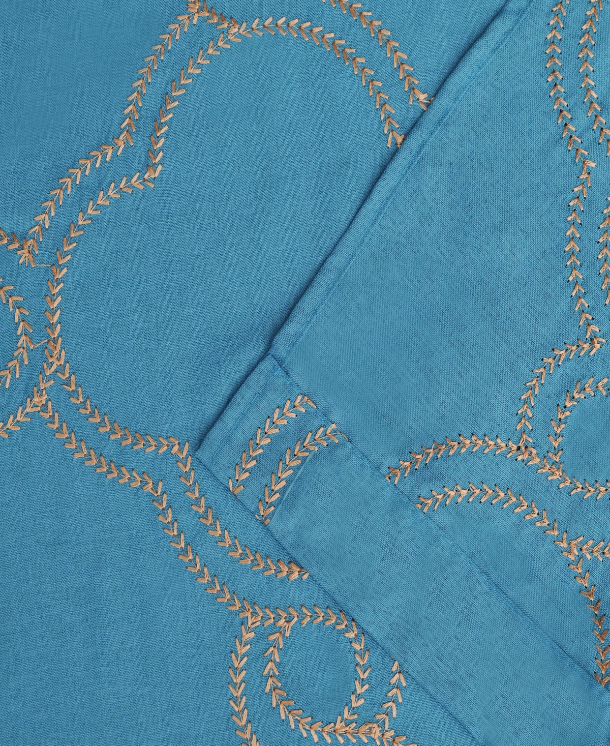 Superior Moroccan Geometric Trellis Semi-Sheer Window Curtain Panel Set