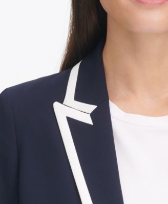 Tommy Hilfiger Piped Double-Breasted Blazer