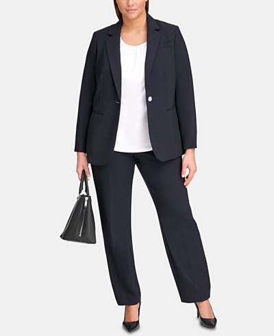 Ladies Black Suit Plus size - jacket - pants for women